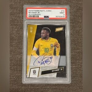 2019 Panini National Convention Neymar Jr Auto /10 #72 PSA 9 Brazil
